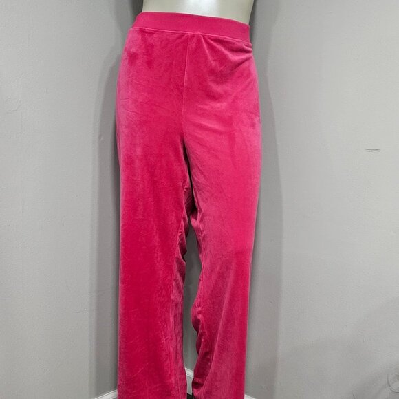 Juicy Couture Rib Waist Long Velour Pant - Picture 2 of 8
